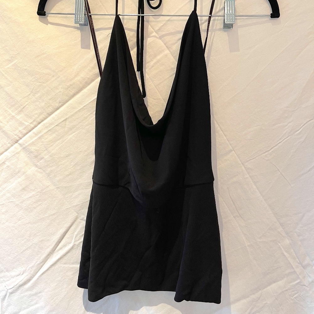 Black Halo Cowl Top